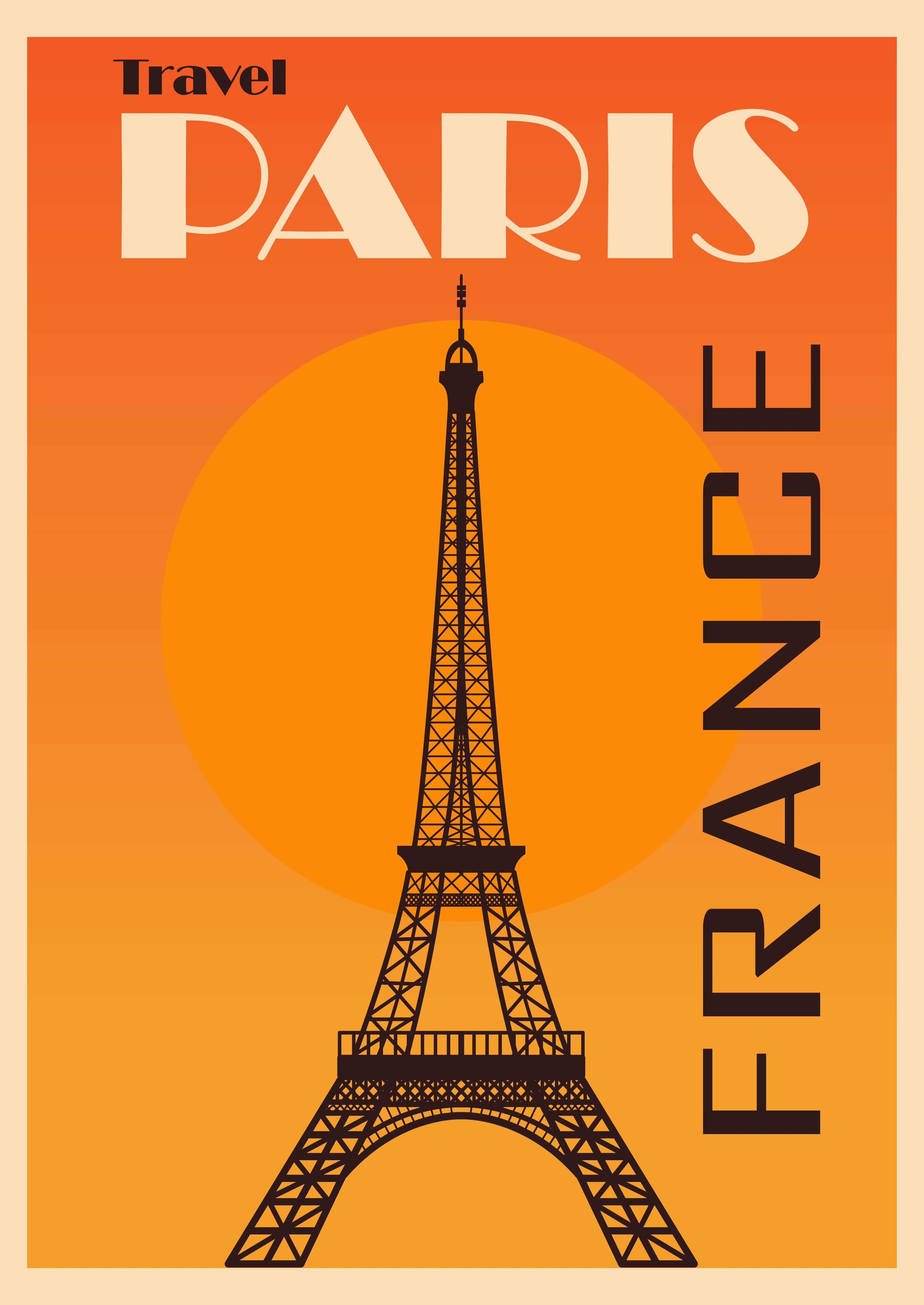 Travel Paris France Poster